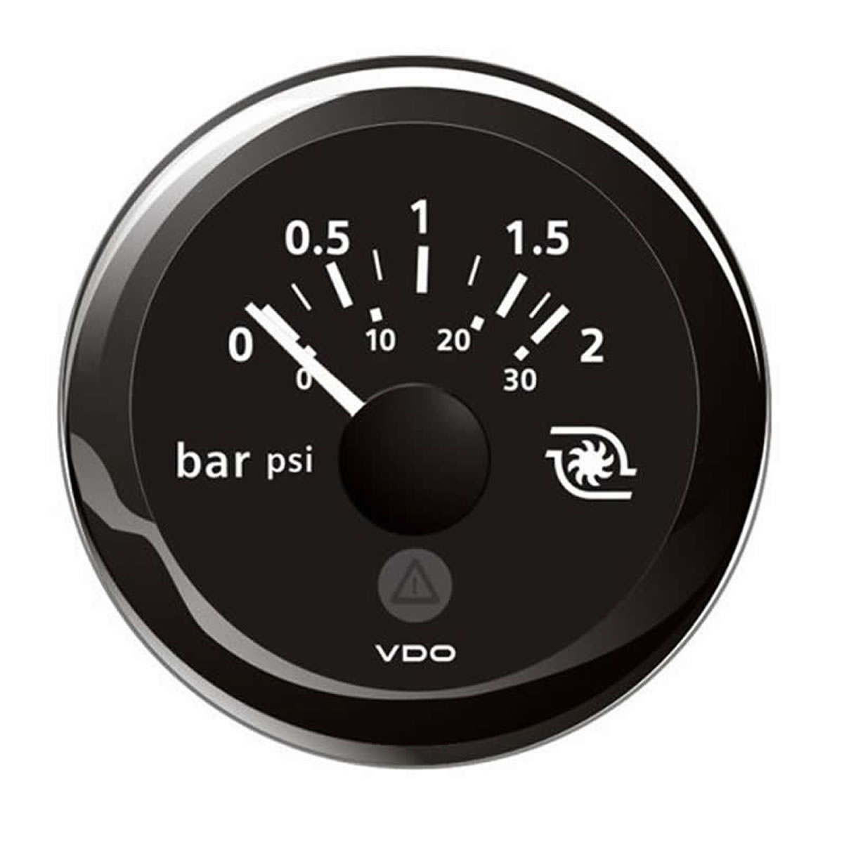 VDO Marine Turbo Pressure Gauge 2Bar Black 52mm